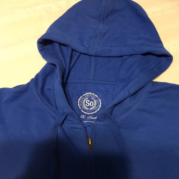 Ladies Junior SO American Heritage Crop Zipup Hoodie - Picture 2 of 9